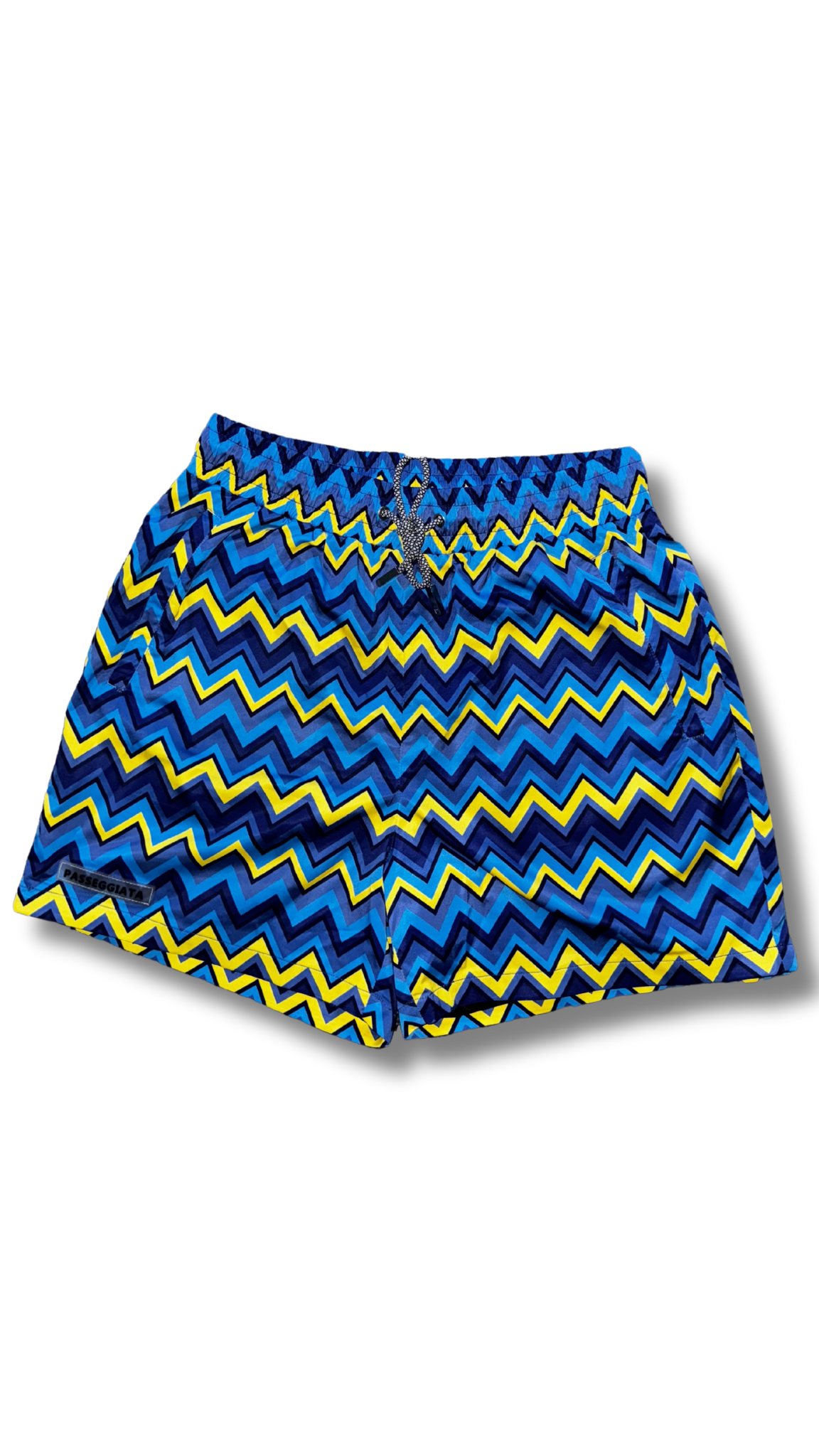 Zig Zag Premium Swim Shorts (Navy/Yellow)