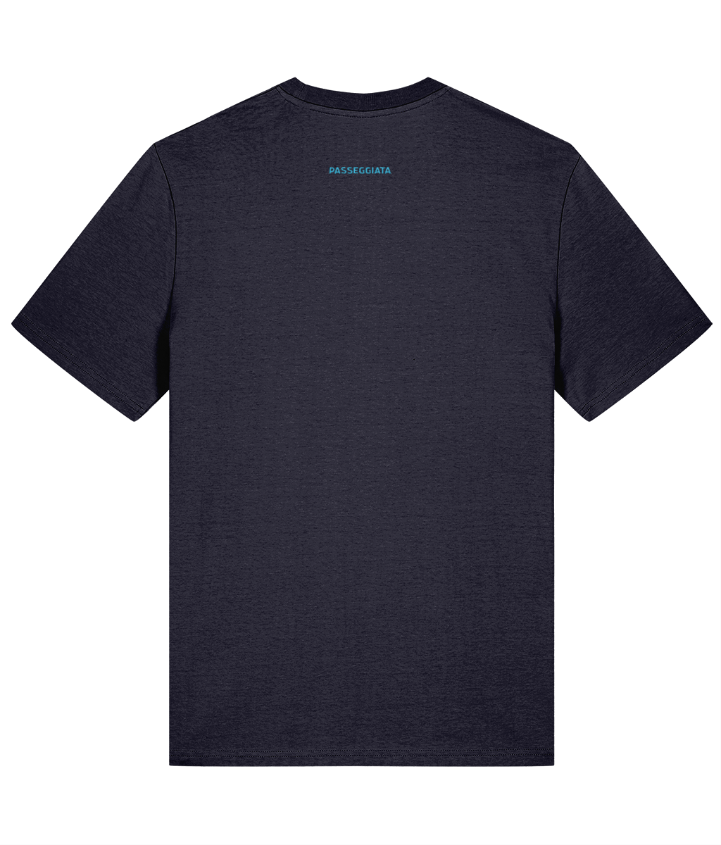 Blue, White & Grey Zig Zag T-Shirt (Navy)