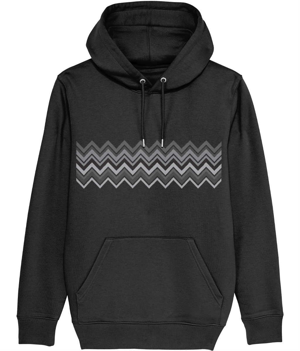 AW23 Zig Zag Graphic Hoody - (Black)