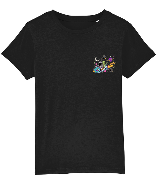 Alien Space Ship T-Shirt Kids (Black)