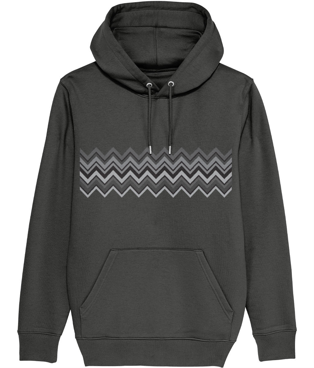 AW23 Zig Zag Graphic Hoody - (Dark Grey)