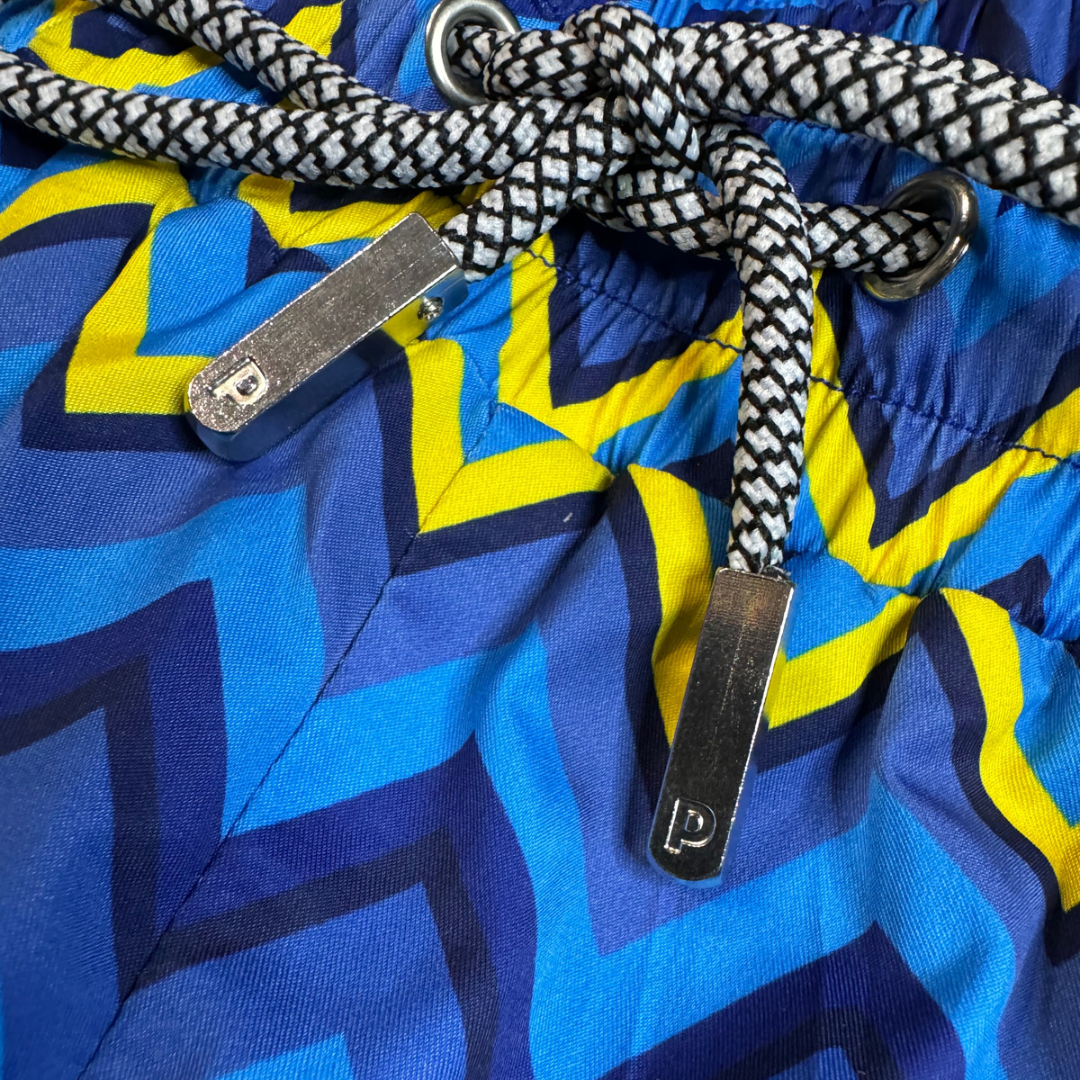 Zig Zag Premium Swim Shorts (Navy/Yellow)