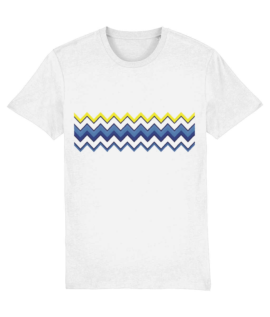 Zig Zag Premium Swim Shorts & T-shirt Set (White)