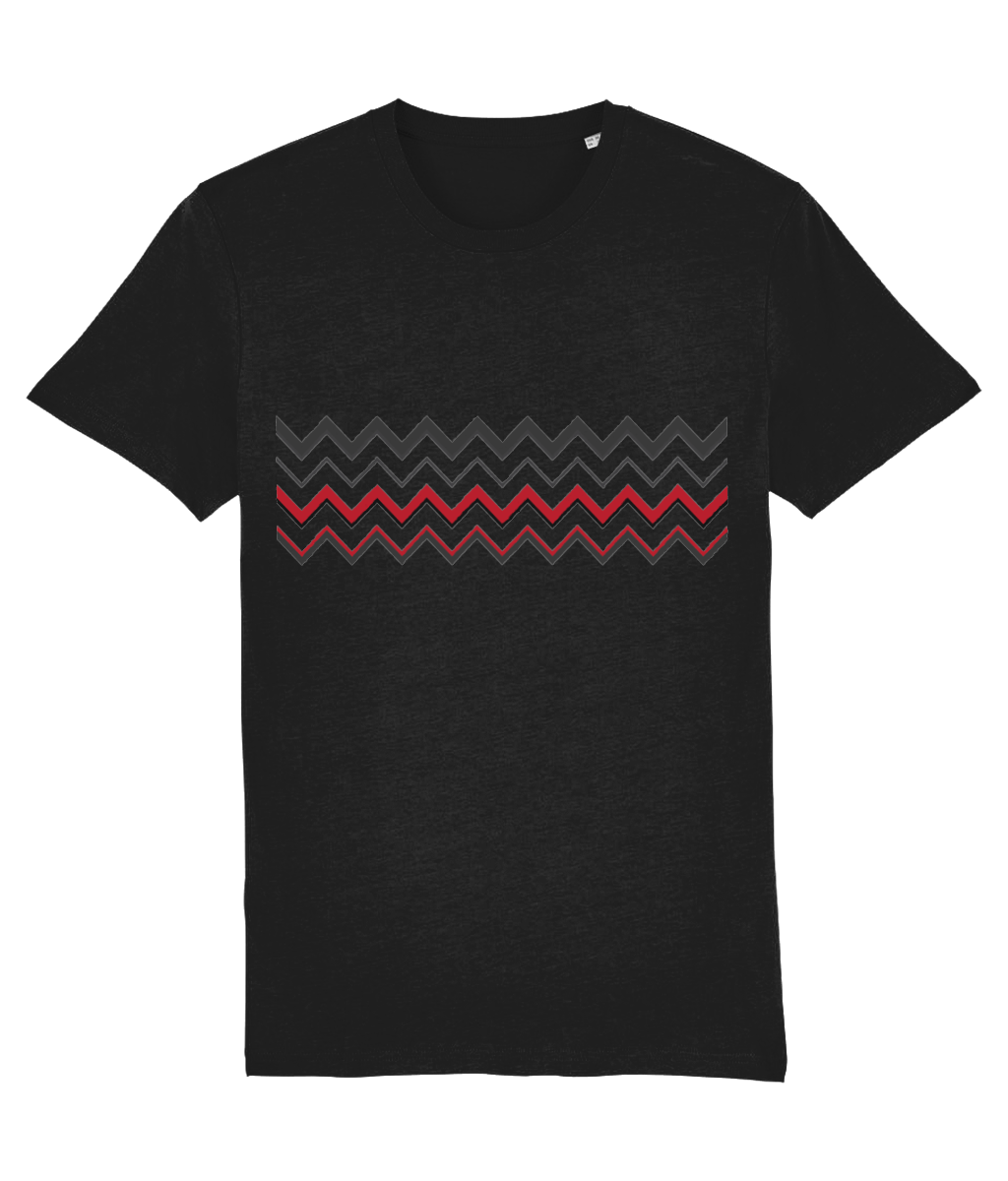 Zig Zag Premium Swim Shorts & T-shirt Set (Black/Red)