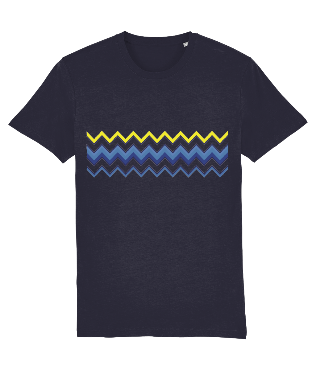 Zig Zag Premium Swim Shorts & T-shirt Set (Navy/Yellow)