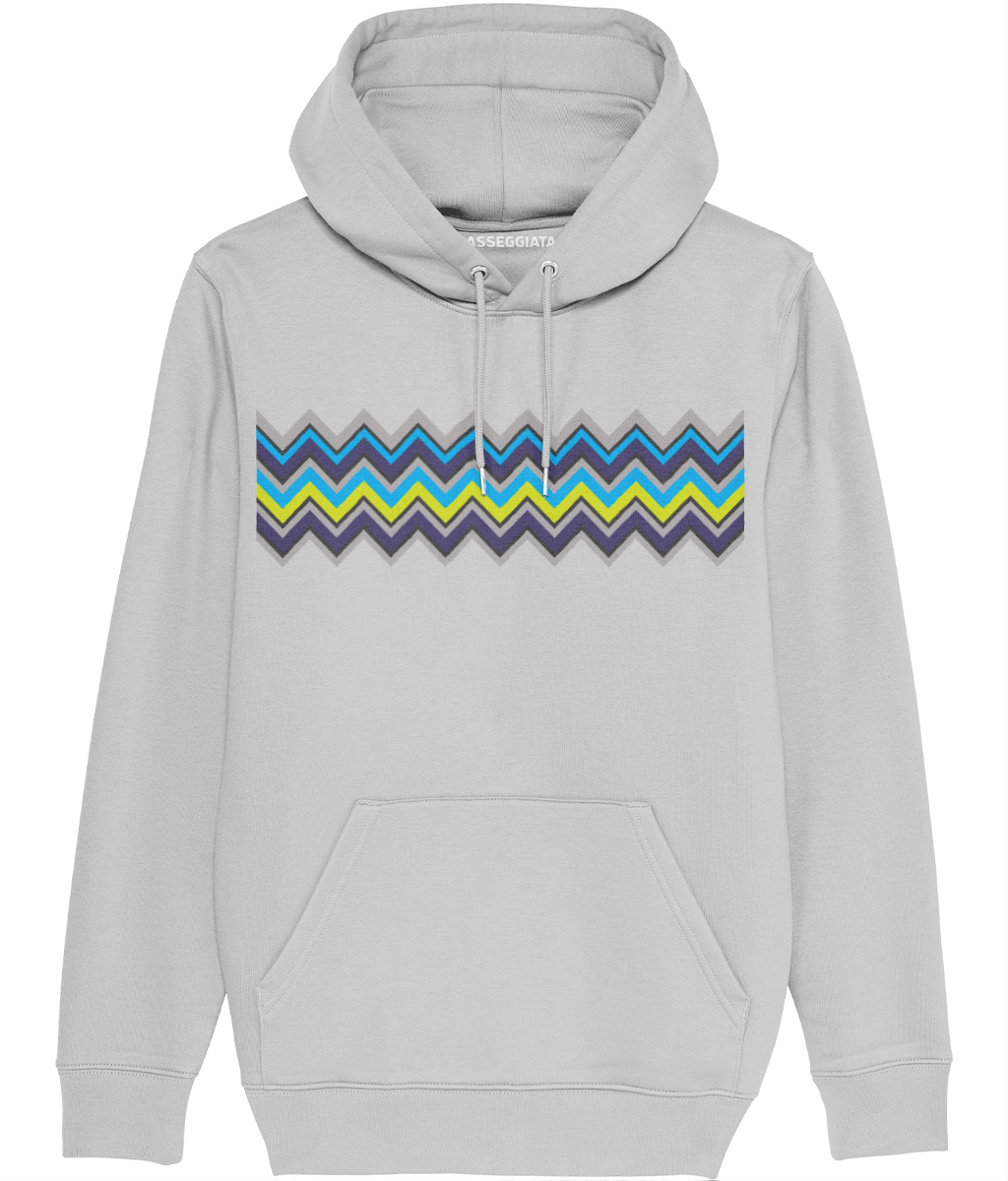 Zig Zag Graphic Hoody - (Light Grey)
