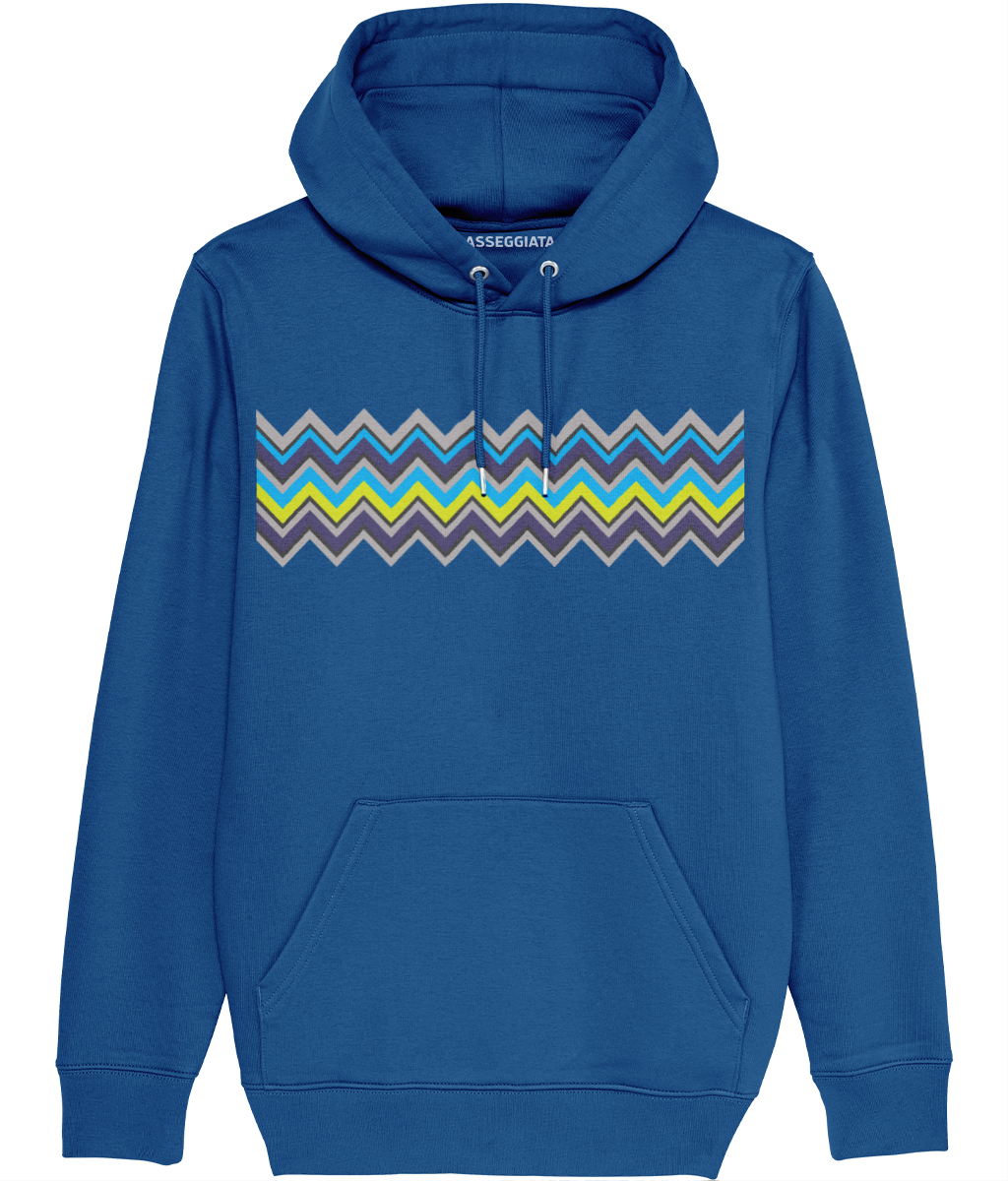 Zig Zag Graphic Hoody - (Blue)