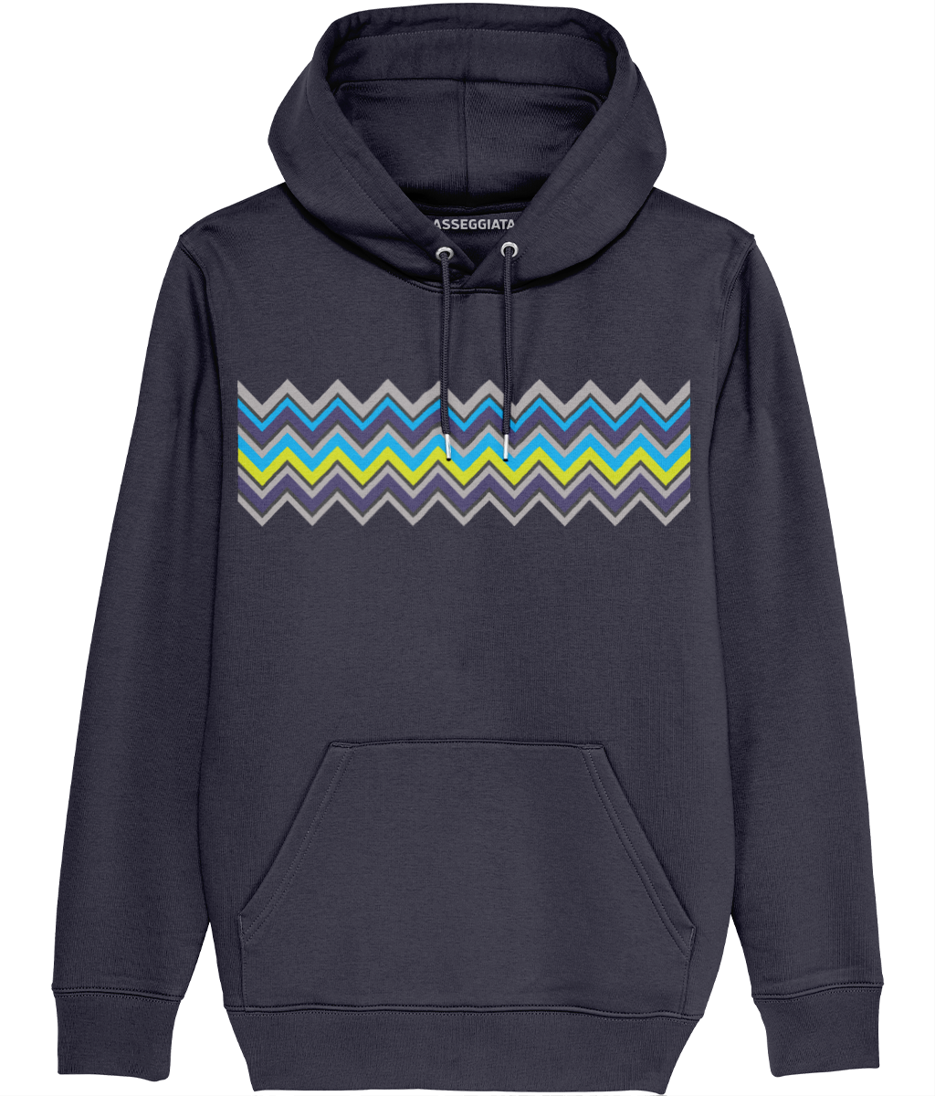 Zig Zag Graphic Hoody - (Navy)