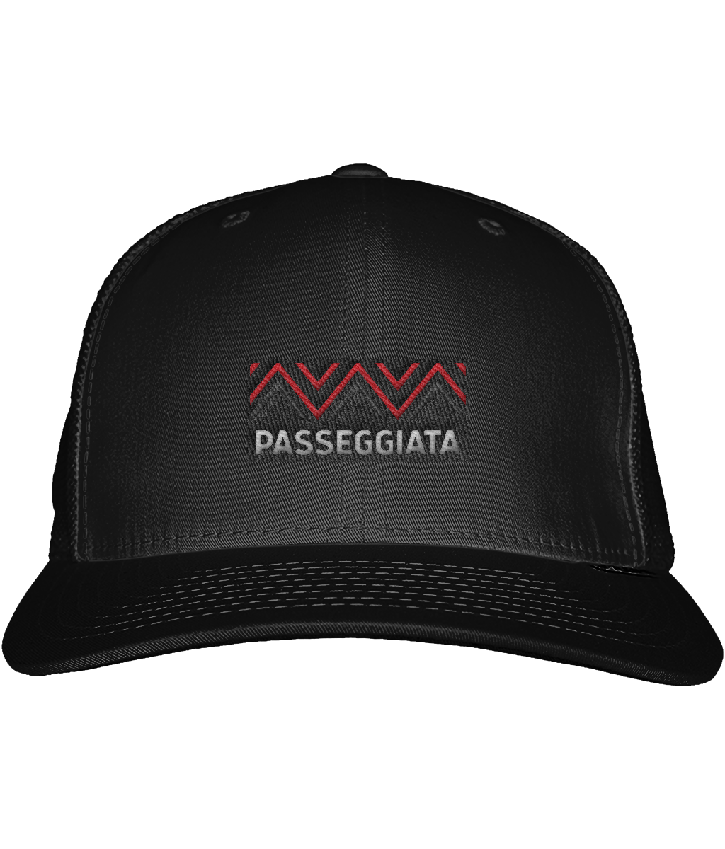 Zig Zag patch Trucker Cap - (Red & Grey)