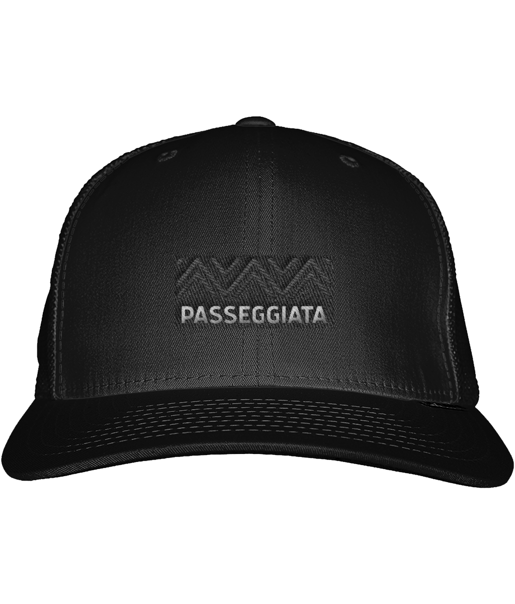 Zig Zag patch Trucker Cap - (Black and Grey )