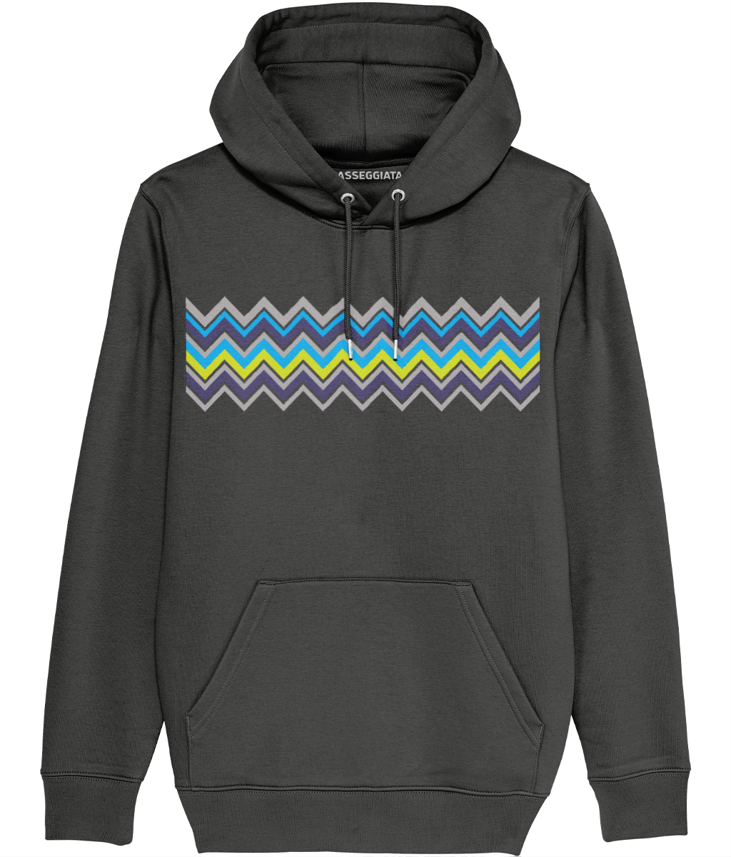 Zig Zag Graphic Hoody - (Dark Grey)