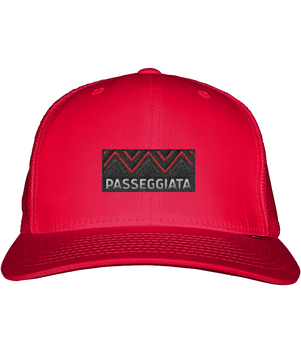 Zig Zag patch Trucker Cap - (Grey and Red)