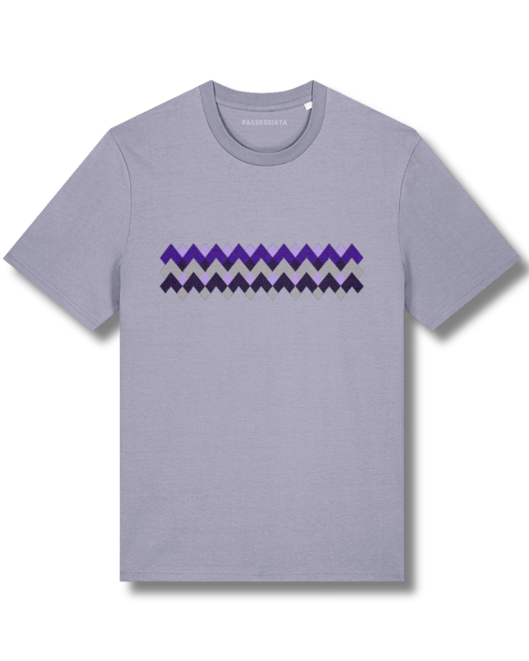 Grey & purple Zig Zag T-Shirt (Lilac)