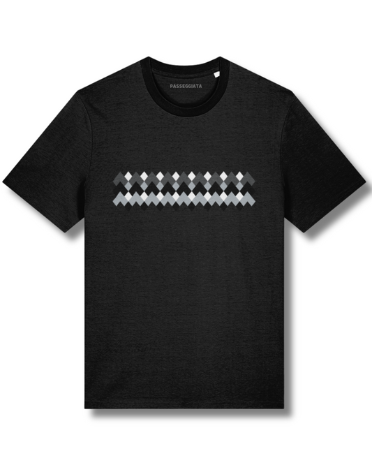 Grey & black Zig Zag T-Shirt (Black)