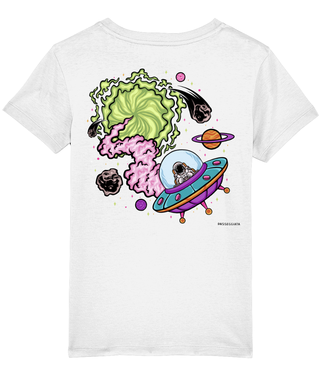 Space Ship T-Shirt Kids (White)