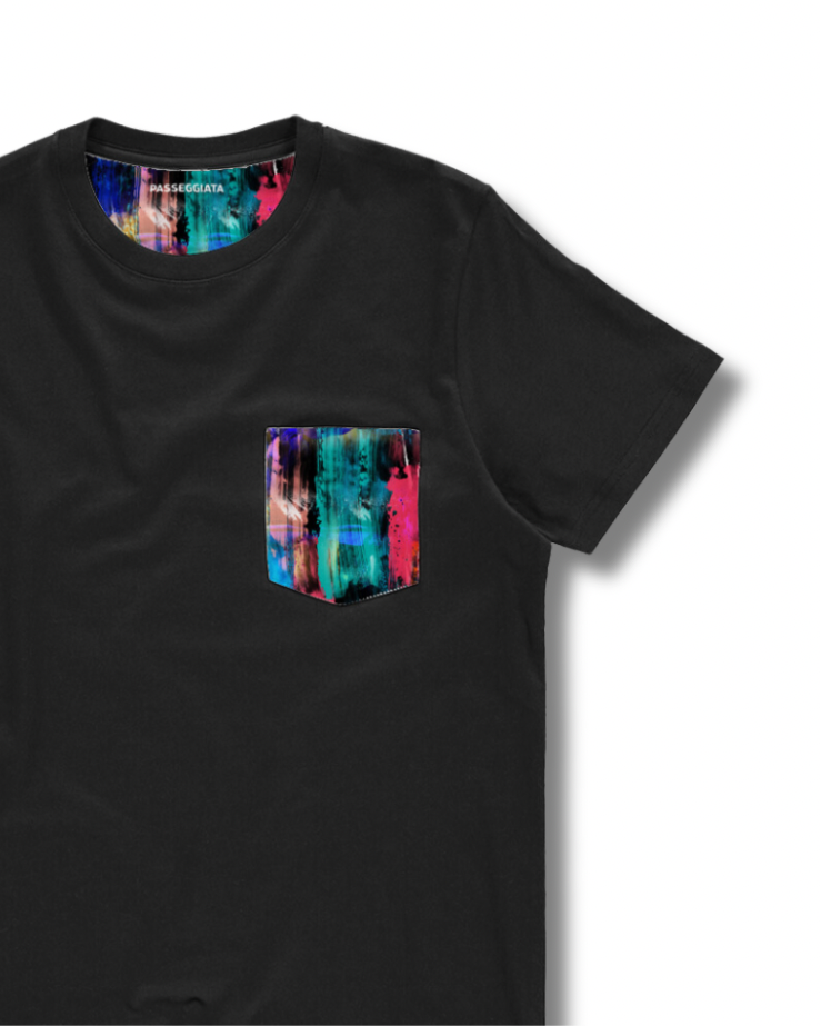 Paint Brush Pocket T-Shirt (Black)