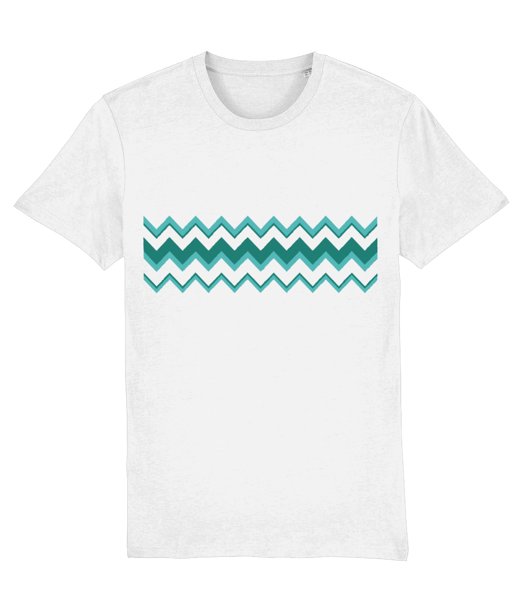 SS24 Zig Zag Premium Swim Shorts & T-shirt Set (Turquoise/White)