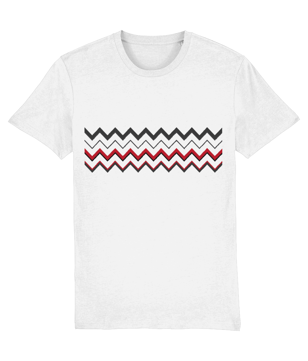 SS24 Zig Zag Premium Swim Shorts & T-shirt Set (White/Red)