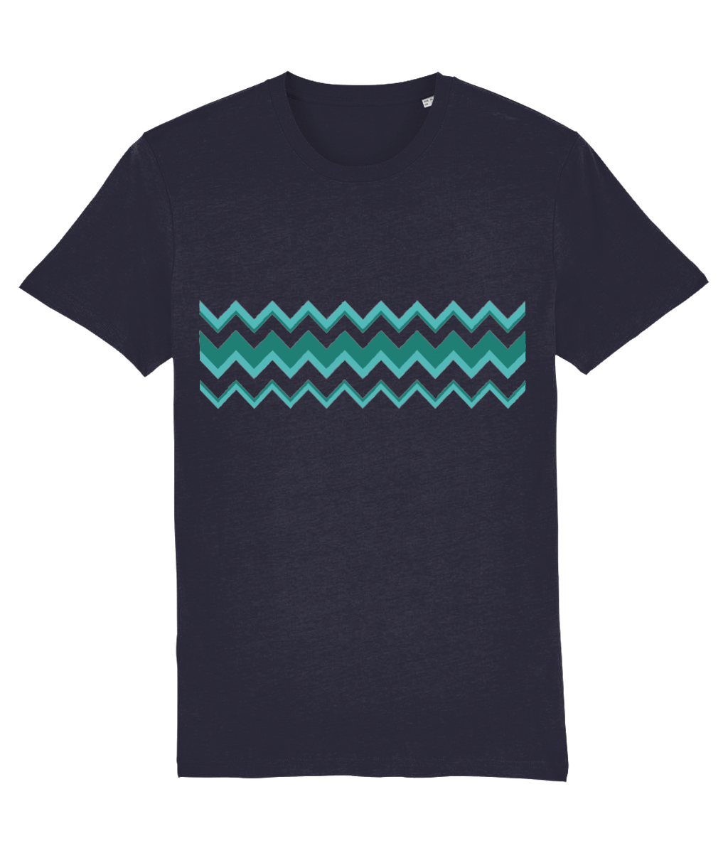 SS24 Zig Zag Premium Swim Shorts & T-shirt Set (Turquoise/Navy)