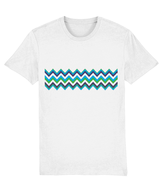 AW23 Blurred Lines Zig Zag T-Shirt (white)