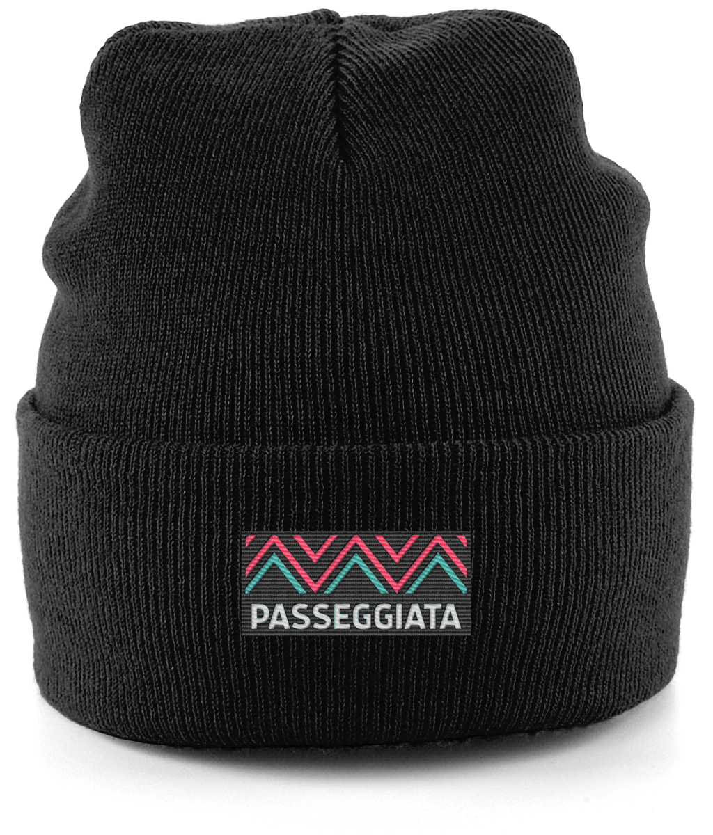 AW23 Beanie turquoise logo patch (Black)