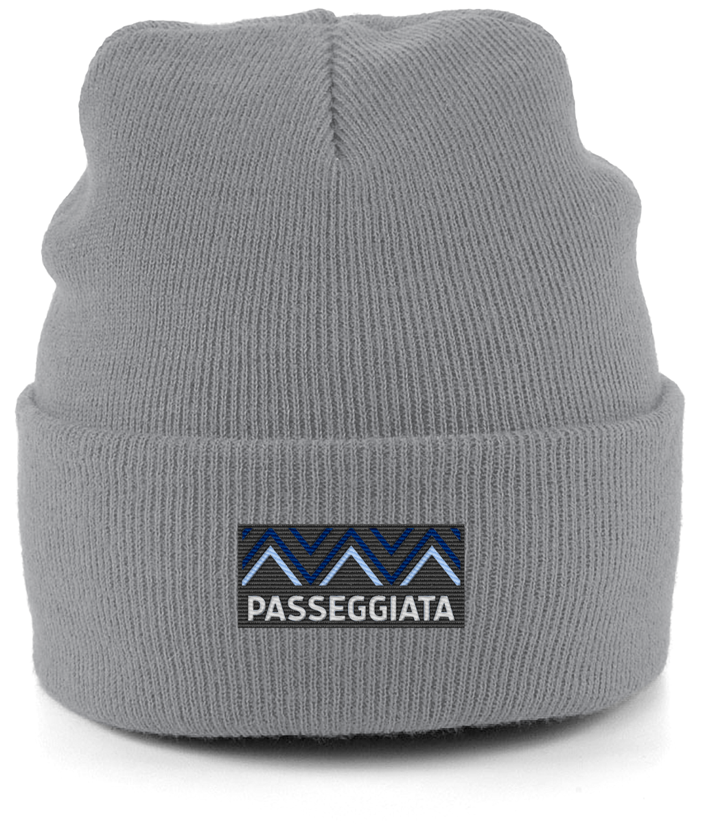 AW23 Beanie blue logo patch (Grey)