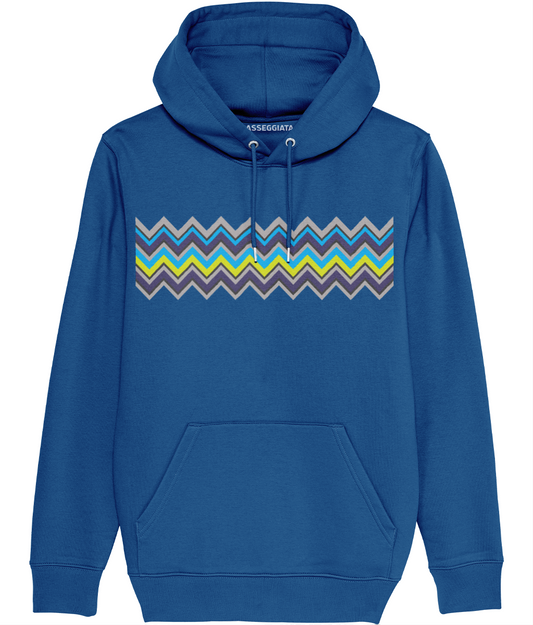 Zig Zag Graphic Hoody -  (Blue)