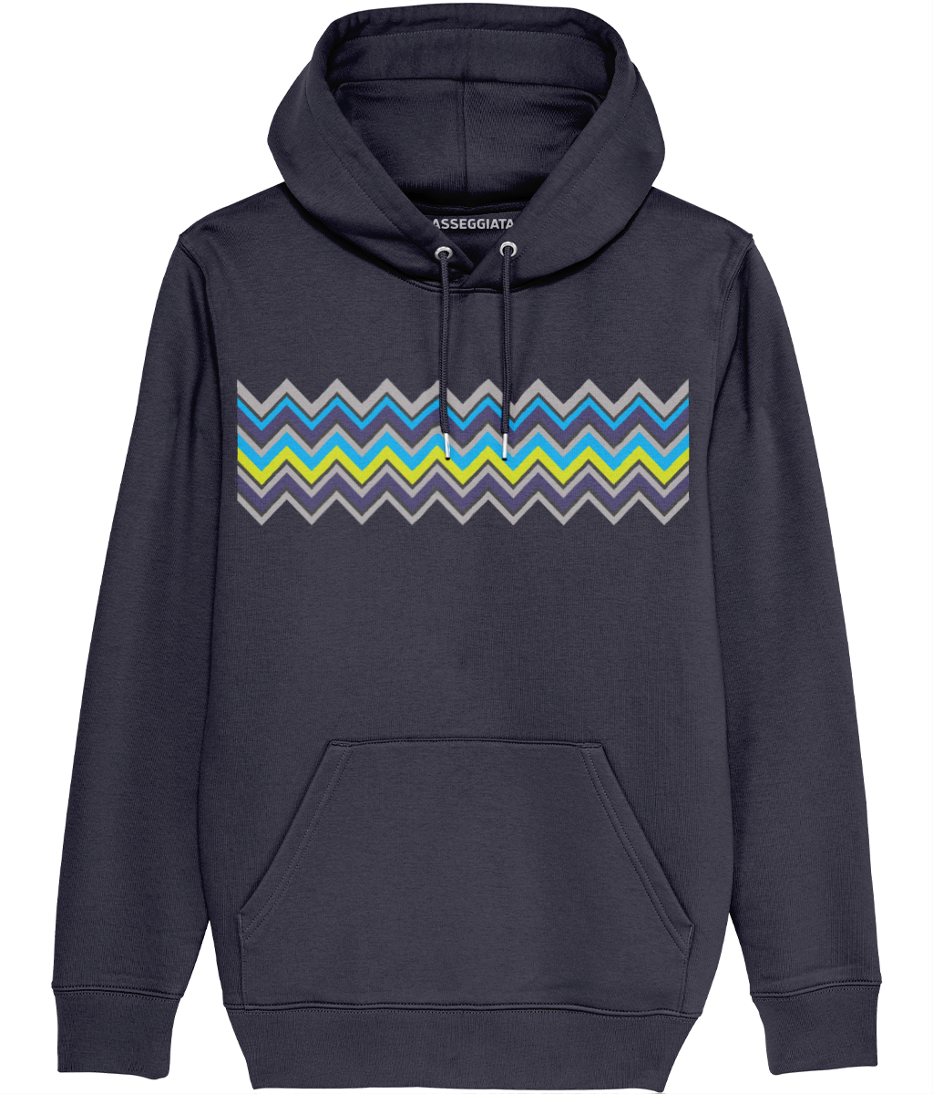 Zig Zag Graphic Hoody -  (Navy)