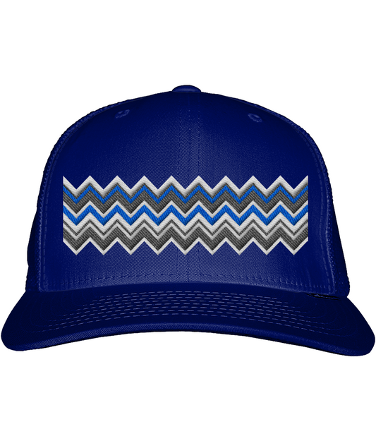 Zig Zag Trucker Cap  -  (Navy & Grey)