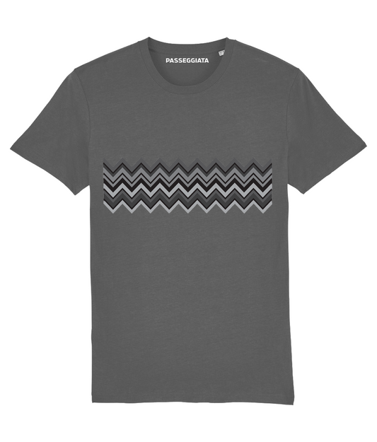 Black & Grey Zig Zag T-Shirt (Anthracite Grey)