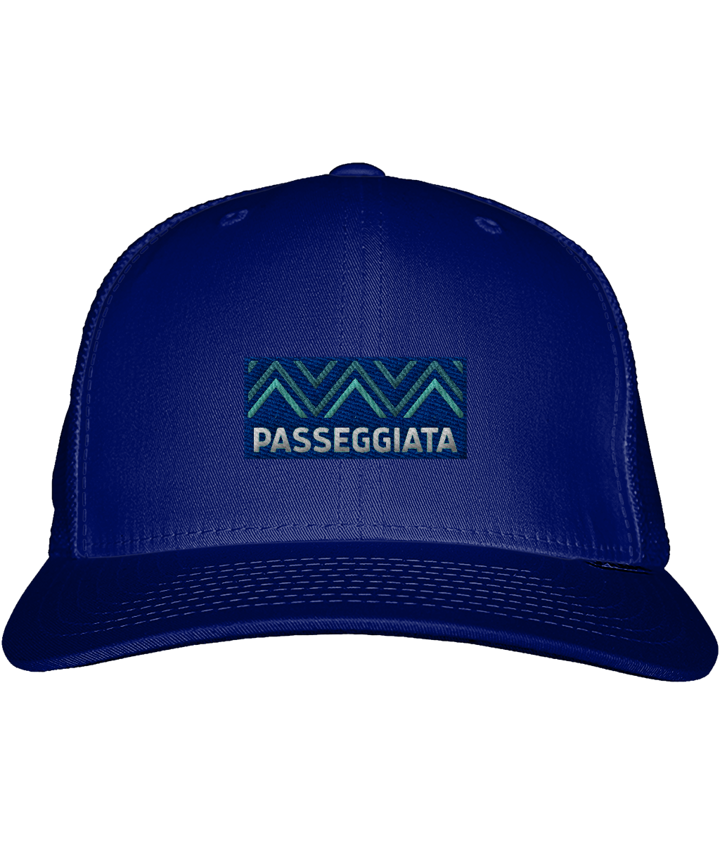 Zig Zag patch Trucker Cap  -  (Navy & Blue)