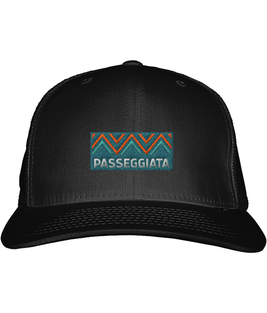 Zig Zag patch Trucker Cap  -  (Orange & Blue)