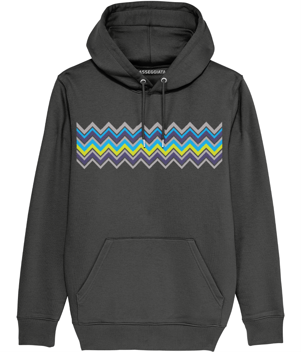 Zig Zag Graphic Hoody -  (Dark Grey)