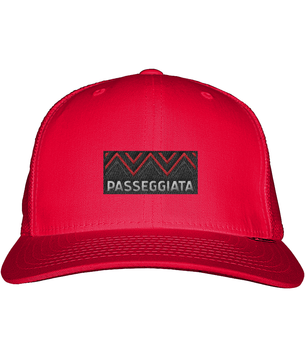 Zig Zag patch Trucker Cap  -  (Grey and Red)