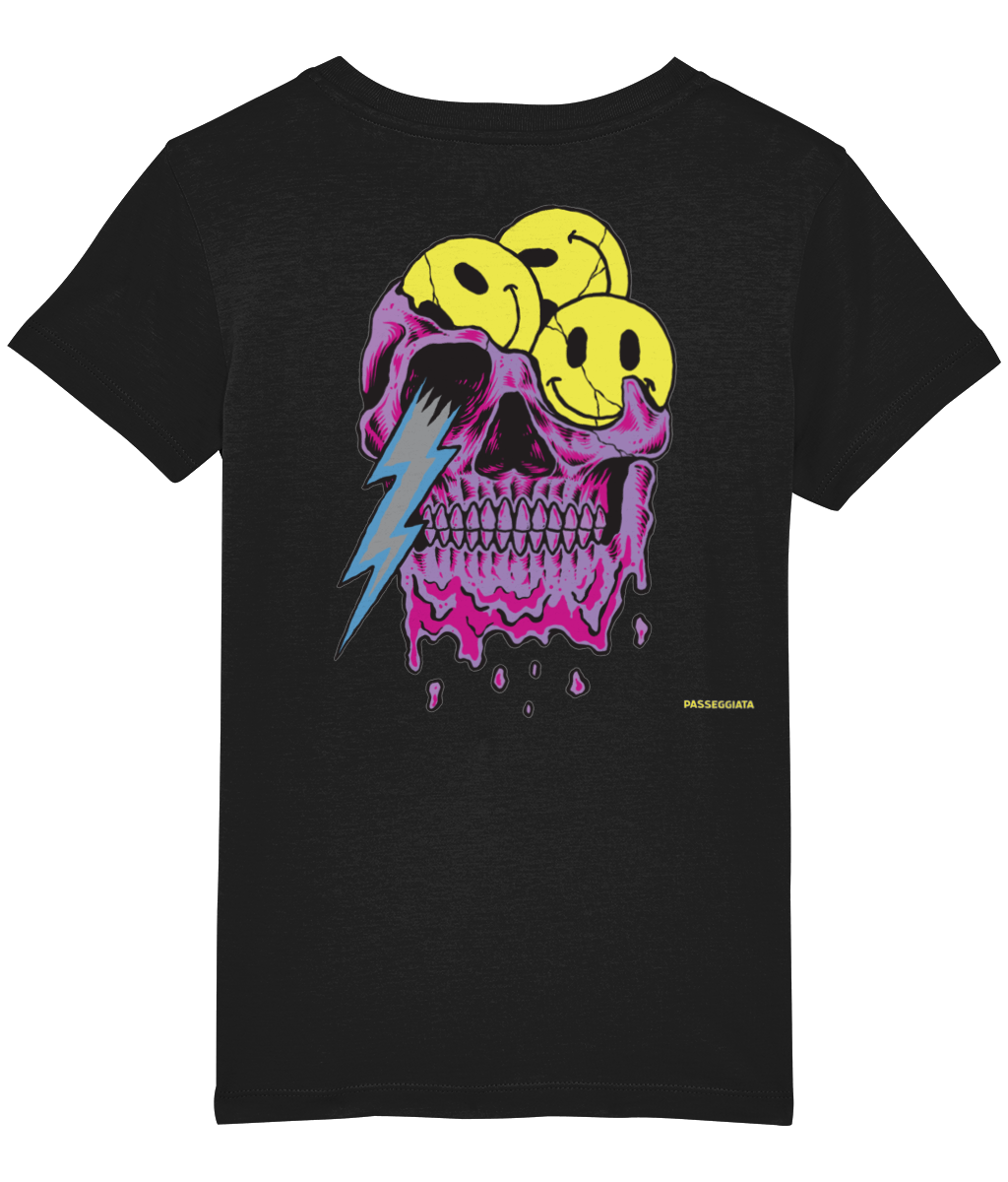 Drip Skull T-Shirt Kids (Black/Light Grey/Dark Grey)