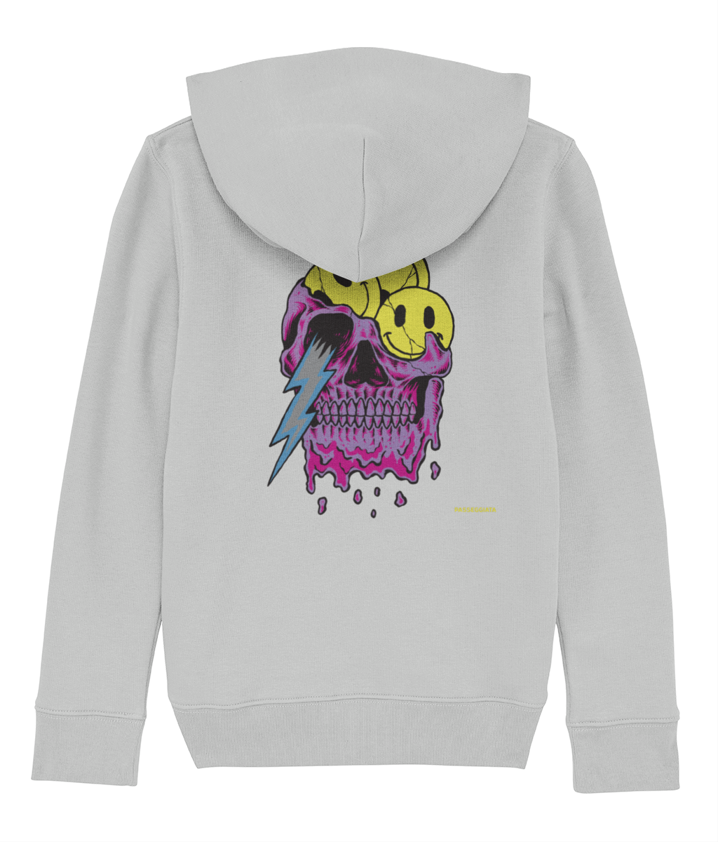 Drip Skull Hoodie Kids (Black/Light Grey/Dark Grey)