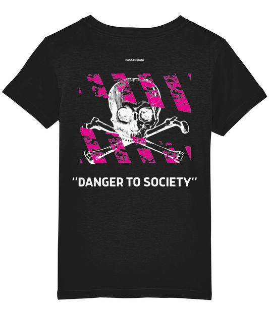 Danger To Society T-Shirt Kids (Black/Dark Grey/Light Grey)