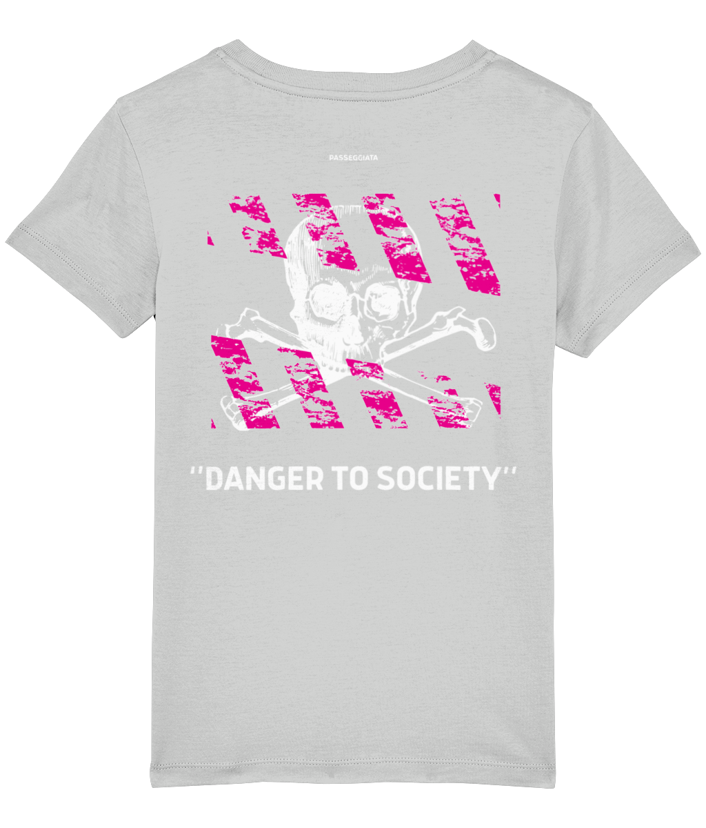 Danger To Society T-Shirt Kids (Black/Dark Grey/Light Grey)