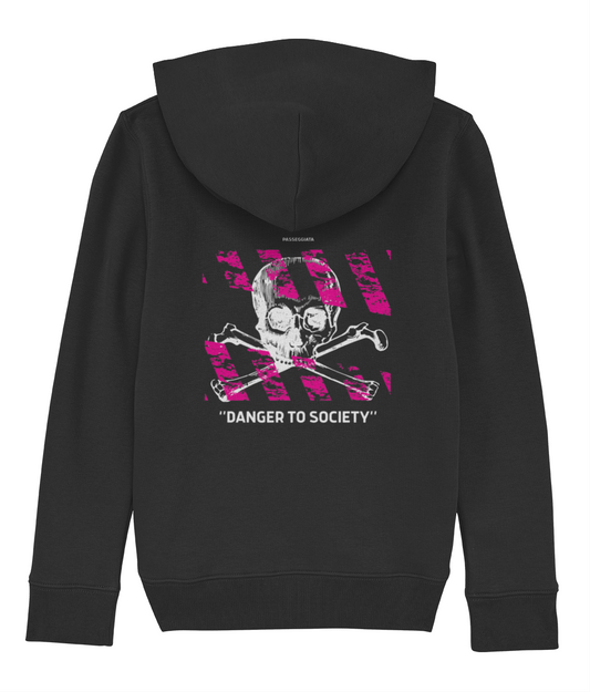 Danger To Society Hoodie Kids (Black/Light Grey)