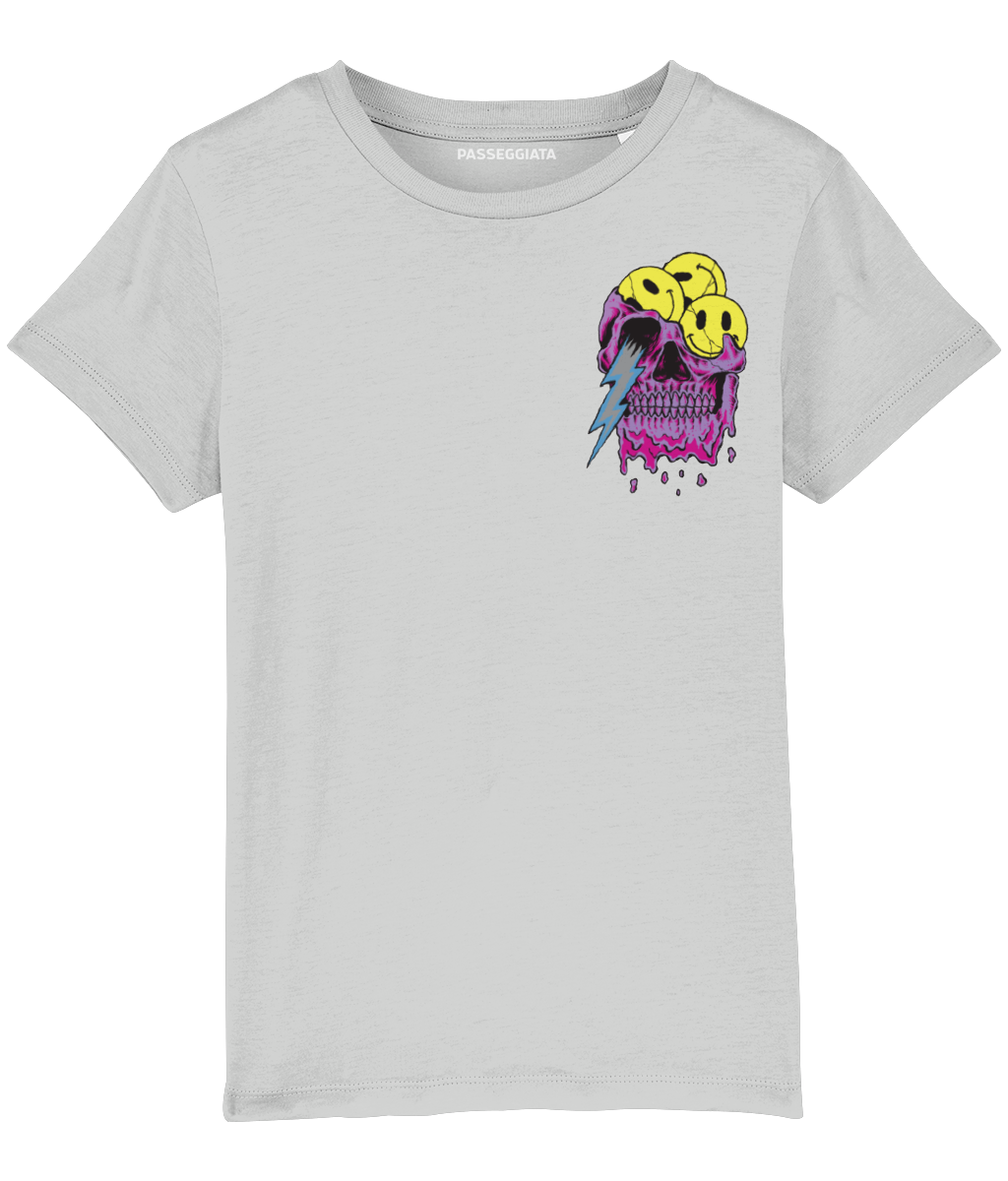 Drip Skull T-Shirt Kids (Black/Light Grey/Dark Grey)