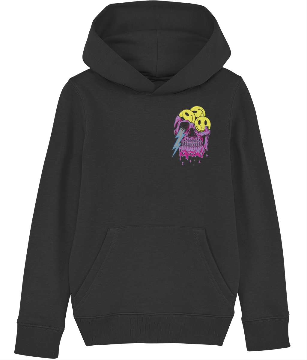 Drip Skull Hoodie Kids (Black/Light Grey/Dark Grey)