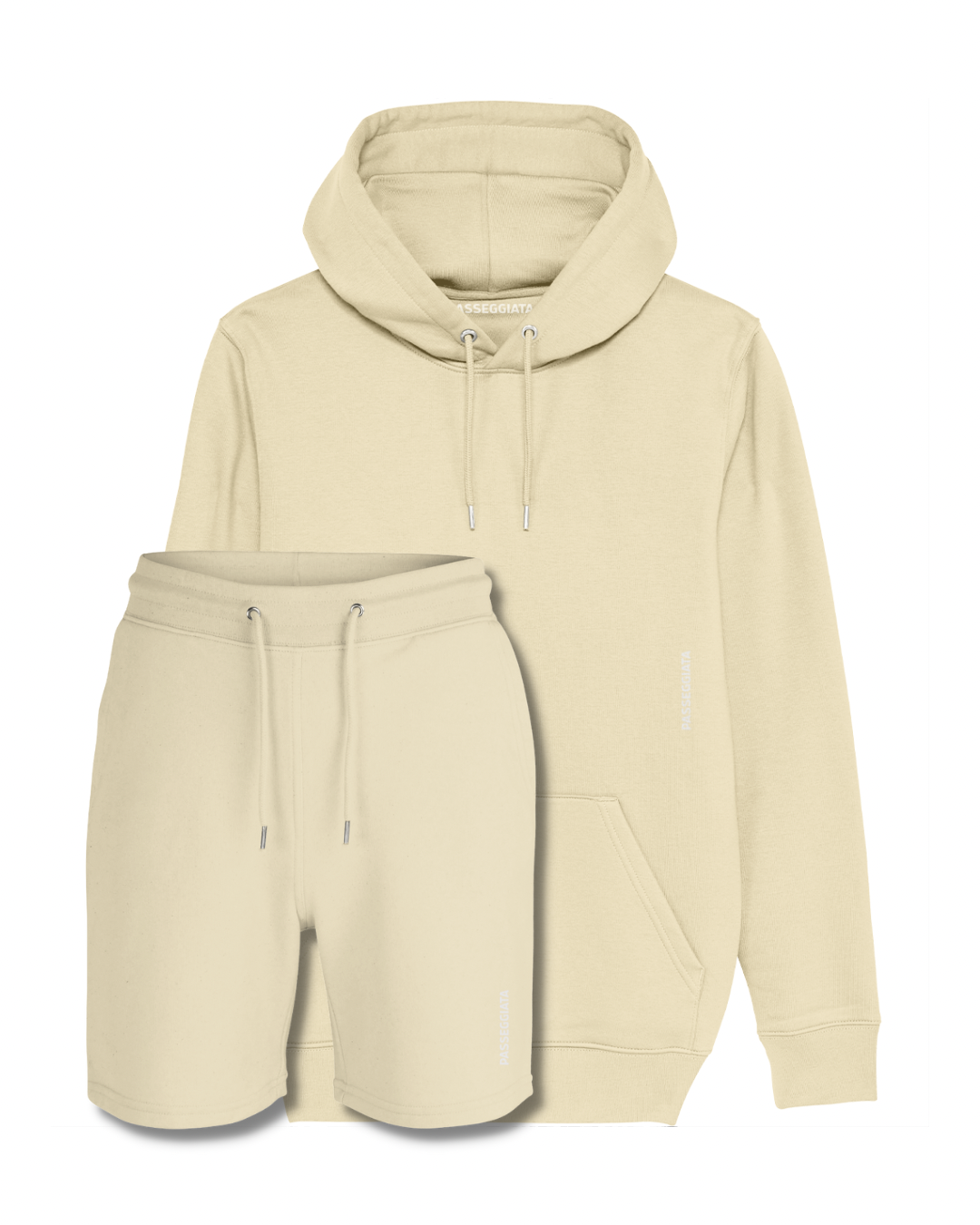 Luxury Shorts & Hoody Set (Warm Butter)