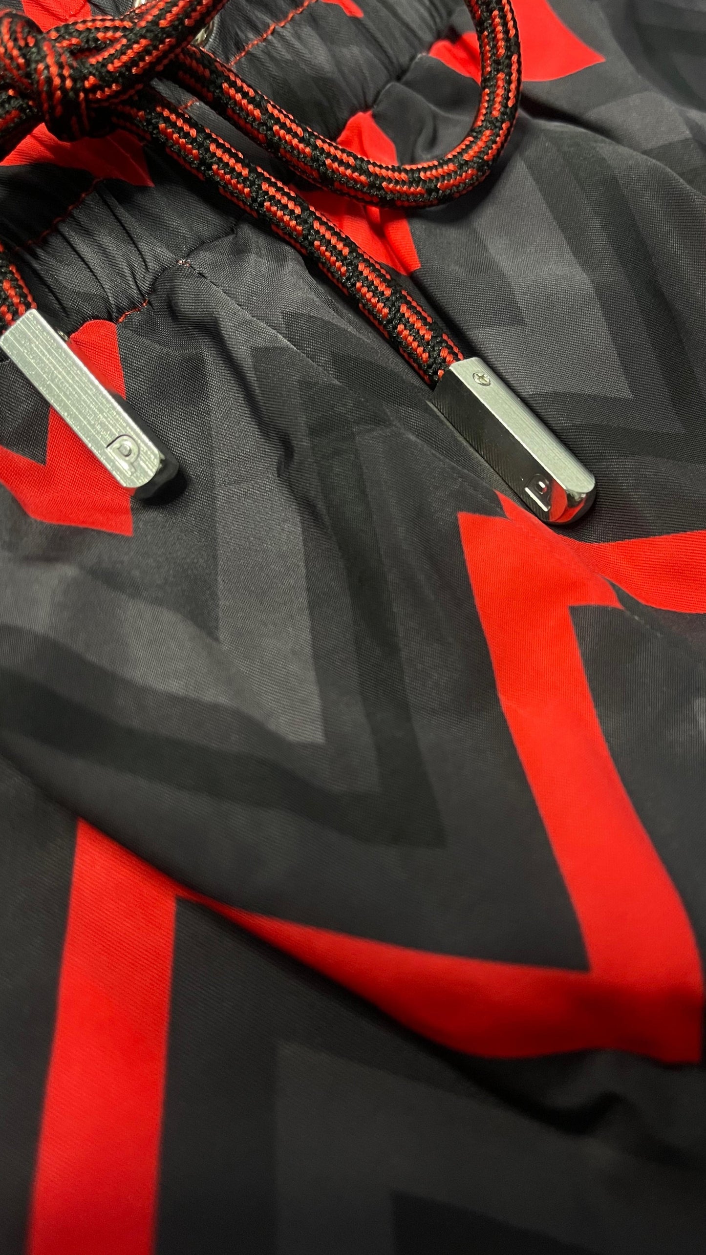 Black/Grey/Red Zig Zag Premium Swim Shorts - passeggiata