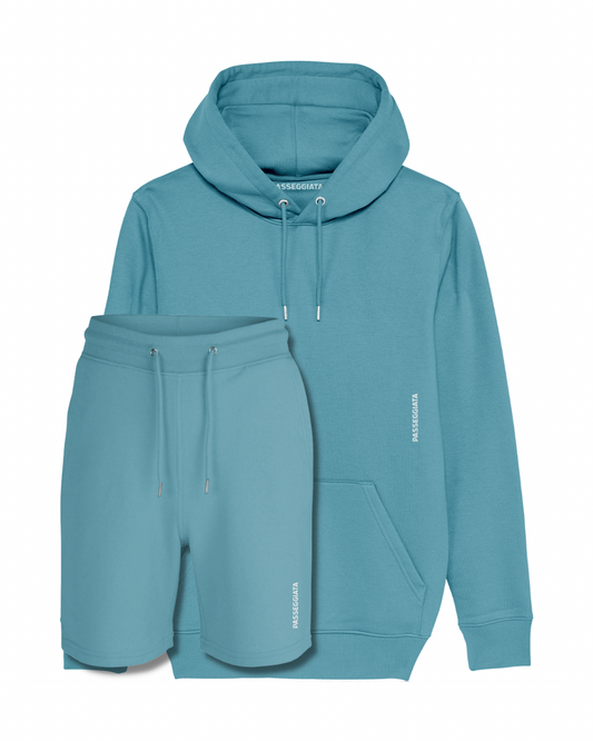 Luxury Shorts & Hoody Set (Atlantic Blue)