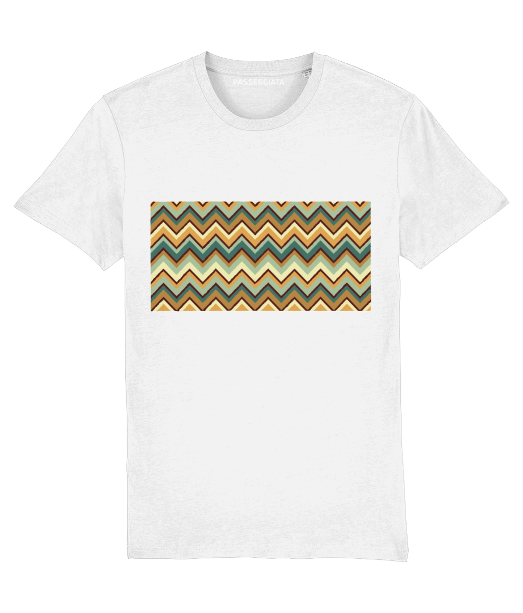 Multi Colour Zig Zag T-Shirt (White)