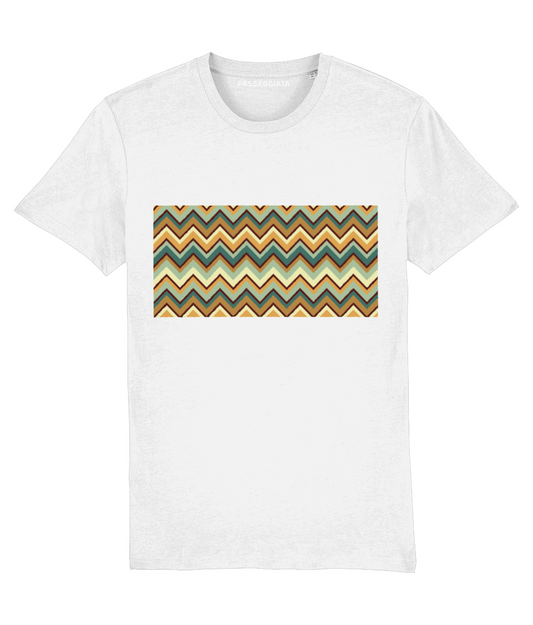 Multi Colour Zig Zag T-Shirt (White)