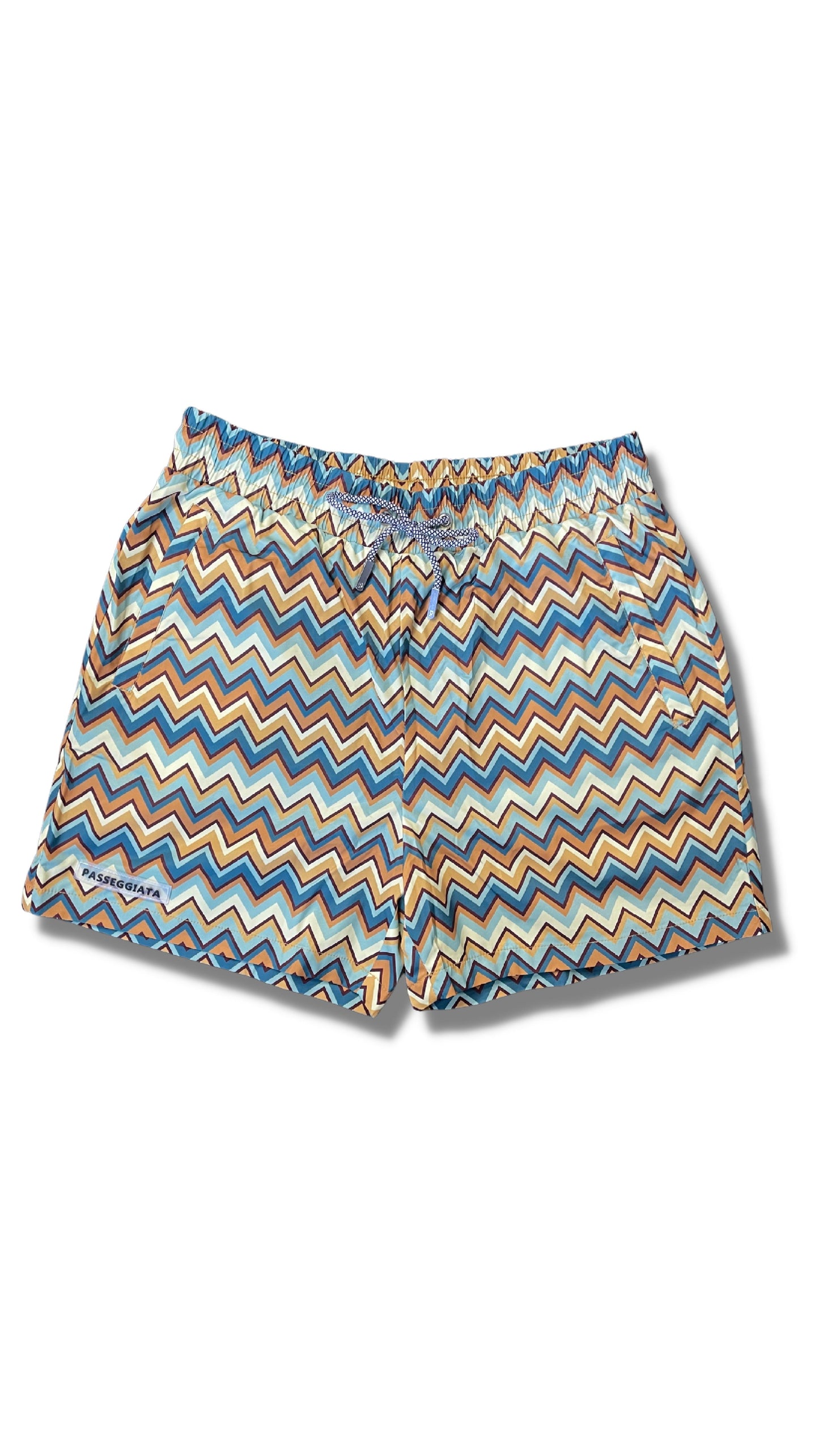 Multi Colour Zig Zag Premium Swim Shorts - passeggiata