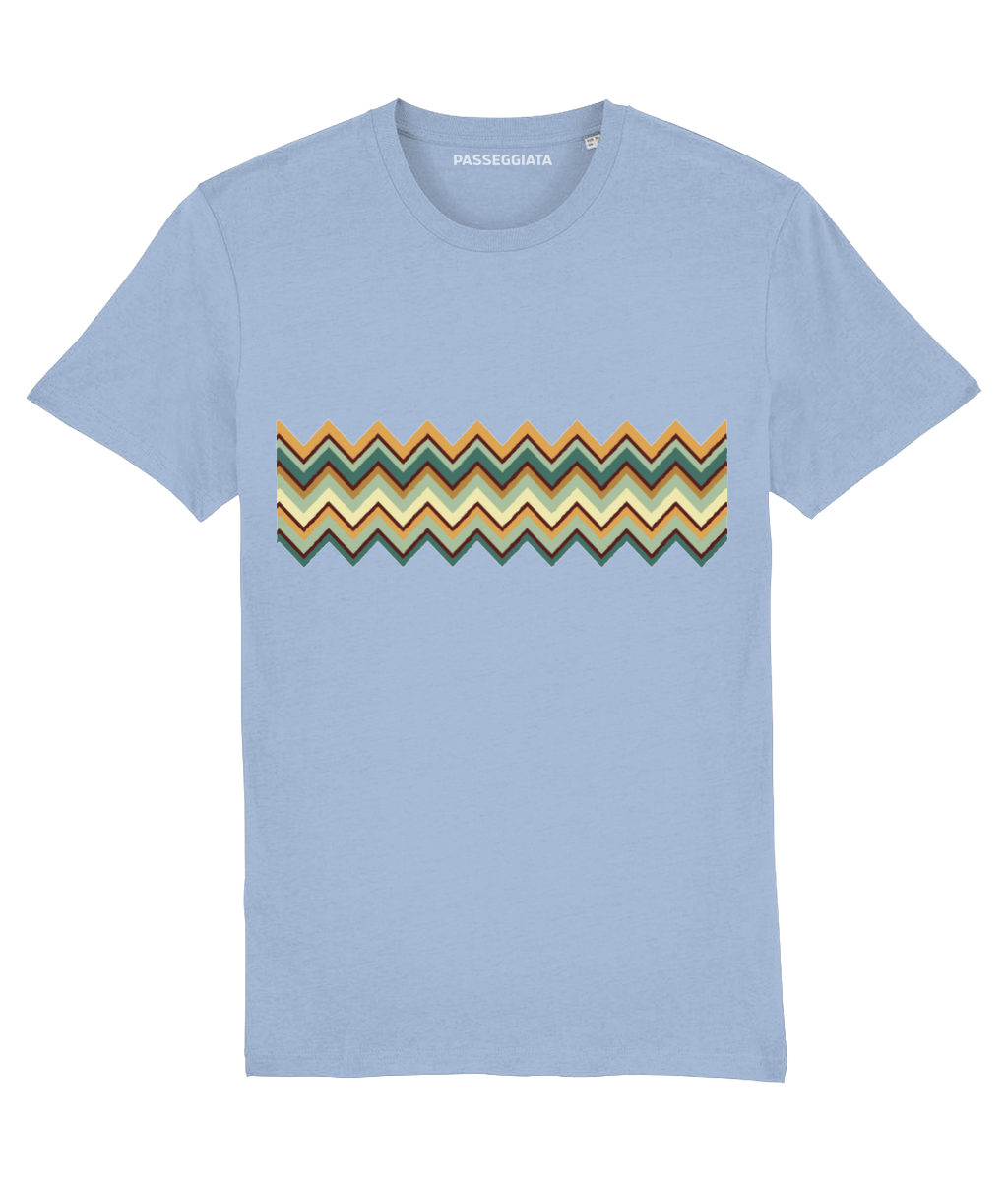 Multi Colour Zig Zag T-Shirt (Light Blue)