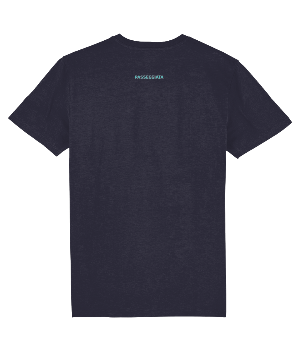 Zig Zag - Navy T-Shirt (Turquoise)