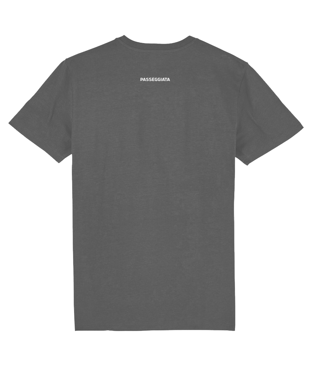 Passeggiata Black & Grey Zig Zag Organic Cotton T-Shirt (Charcoal) - passeggiata